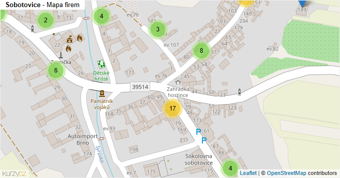 Sobotovice - mapa firem