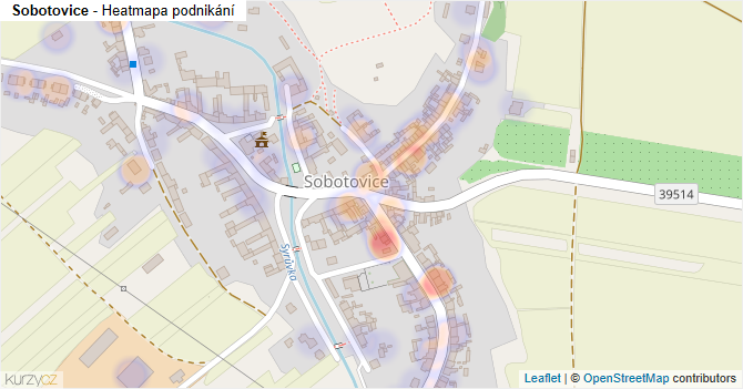 Sobotovice - mapa podnikání