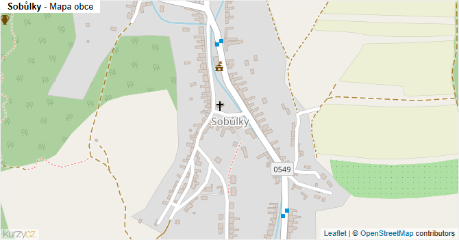Sobůlky - mapa obce