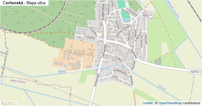 Cerhenská - mapa ulice