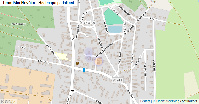 Františka Nováka - mapa podnikání