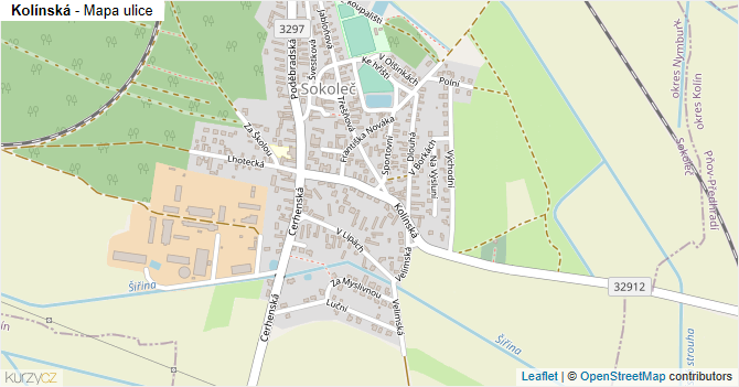 Kolínská - mapa ulice