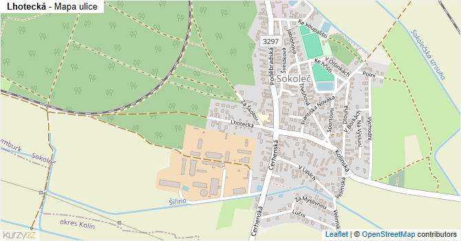 Lhotecká - mapa ulice