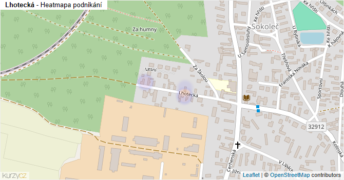 Lhotecká - mapa podnikání
