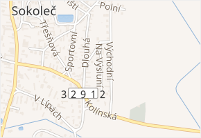 Na Výsluní v obci Sokoleč - mapa ulice