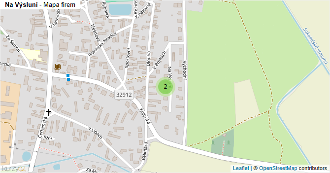 Na Výsluní - mapa firem