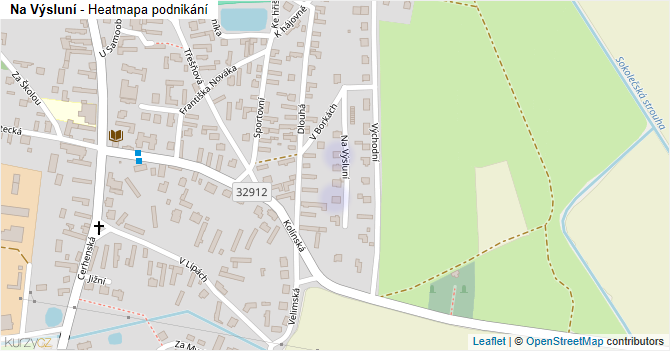 Na Výsluní - mapa podnikání