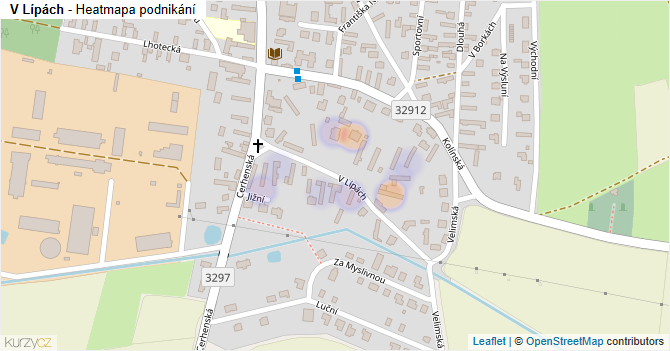 V Lípách - mapa podnikání