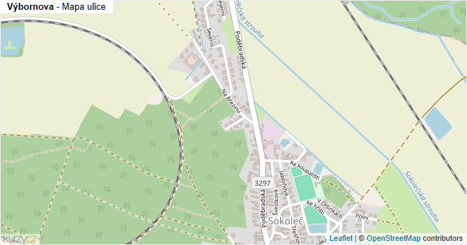 Výbornova - mapa ulice