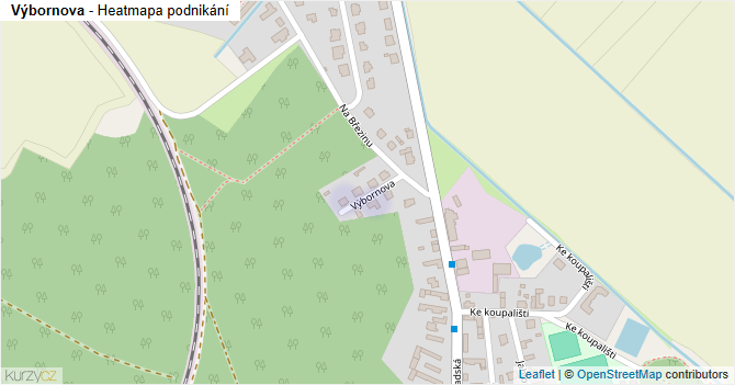 Výbornova - mapa podnikání