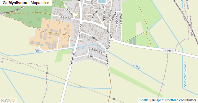 Za Myslivnou - mapa ulice