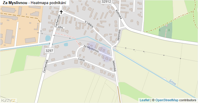Za Myslivnou - mapa podnikání