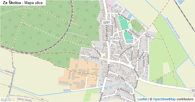 Za Školou - mapa ulice