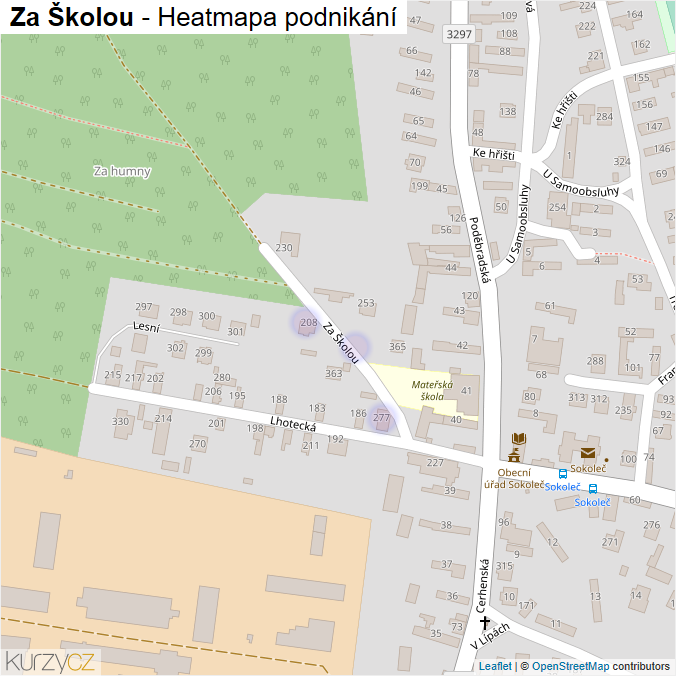 Mapa Za Školou - Firmy v ulici.