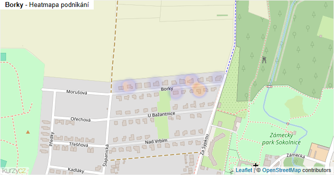 Borky - mapa podnikání