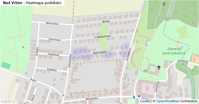 Nad Vrbím - mapa podnikání