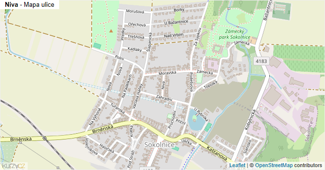 Niva - mapa ulice