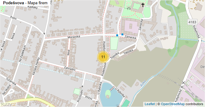 Podešvova - mapa firem