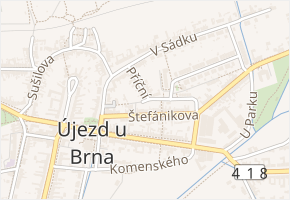Příční v obci Sokolnice - mapa ulice