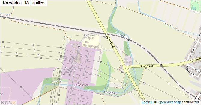 Rozvodna - mapa ulice