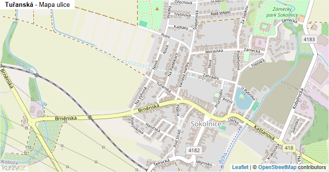Tuřanská - mapa ulice