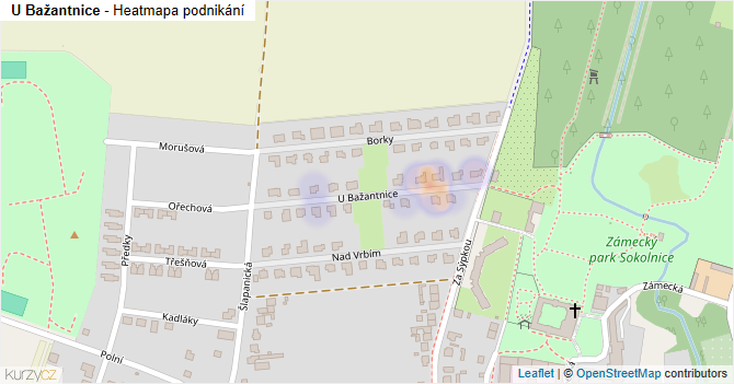 U Bažantnice - mapa podnikání