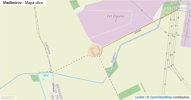 Vladimírov - mapa ulice