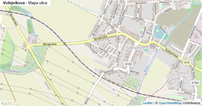 Volejníkova - mapa ulice