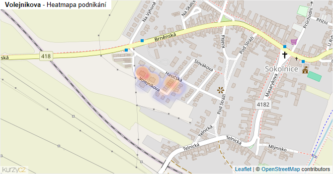 Volejníkova - mapa podnikání