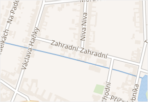 Zahradní v obci Sokolnice - mapa ulice