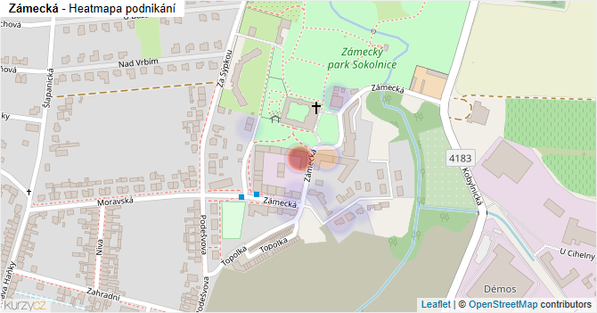 Zámecká - mapa podnikání