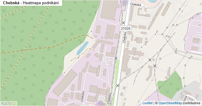 Chebská - mapa podnikání