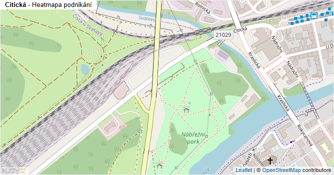 Citická - mapa podnikání