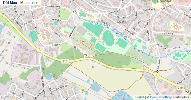 Důl Max - mapa ulice