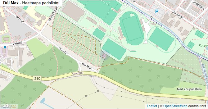 Důl Max - mapa podnikání