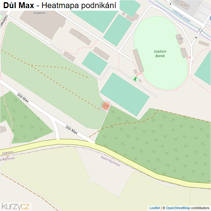 Mapa Důl Max - Firmy v ulici.