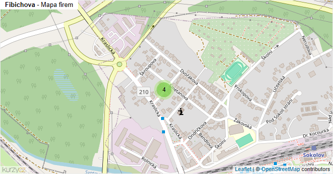 Fibichova - mapa firem