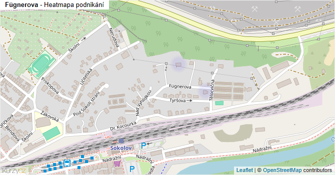 Fügnerova - mapa podnikání