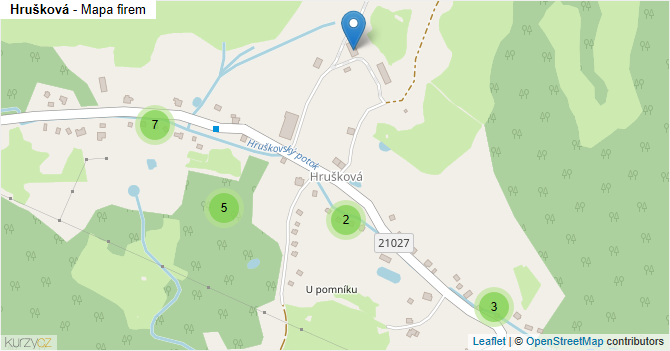 Hrušková - mapa firem