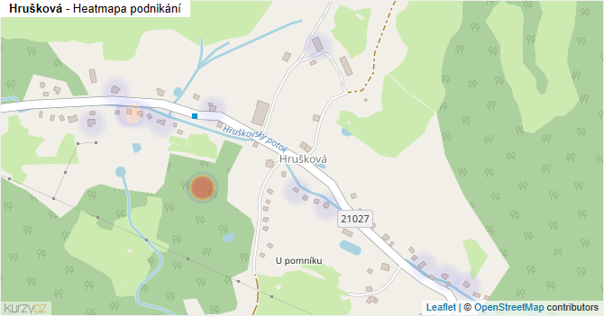Hrušková - mapa podnikání