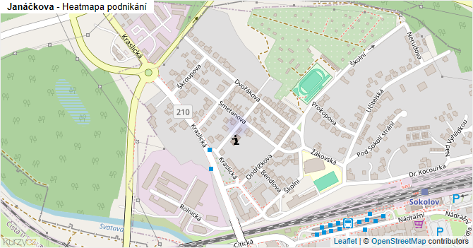 Janáčkova - mapa podnikání
