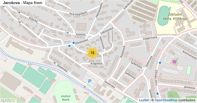 Jarošova - mapa firem