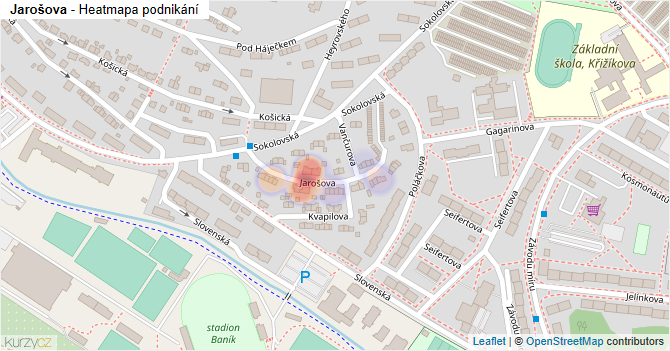 Jarošova - mapa podnikání