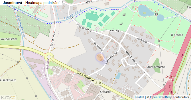 Jasmínová - mapa podnikání