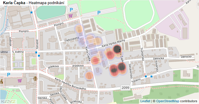 Karla Čapka - mapa podnikání