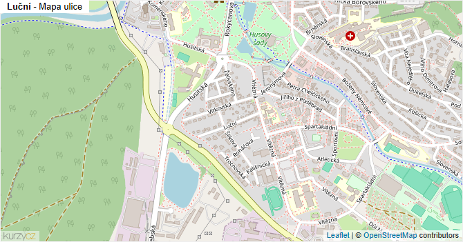Luční - mapa ulice