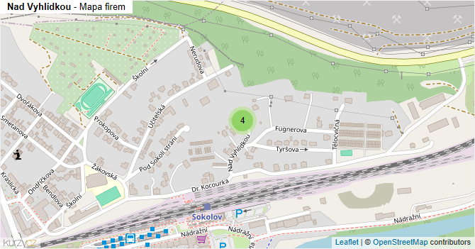 Nad Vyhlídkou - mapa firem