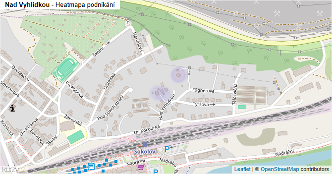 Nad Vyhlídkou - mapa podnikání