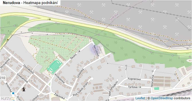 Nerudova - mapa podnikání