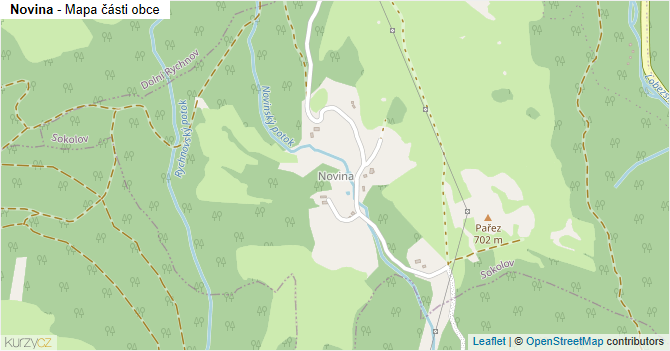 Novina - mapa části obce